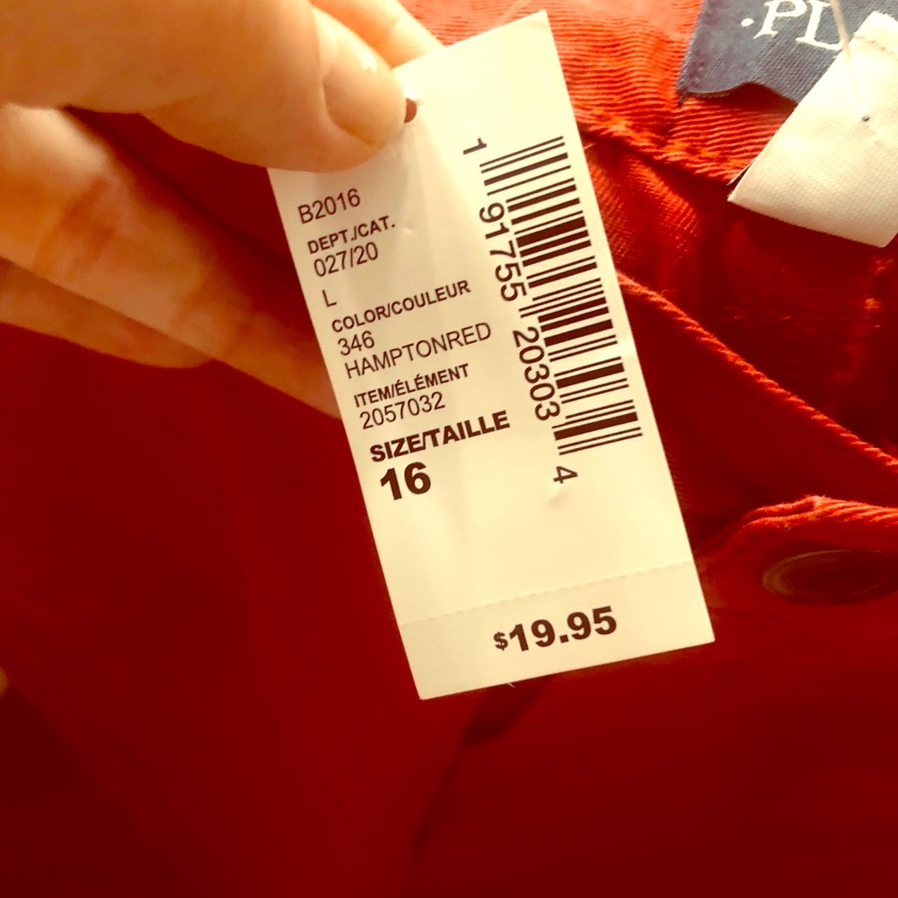 Boys red, size 16 pants The Children’s place